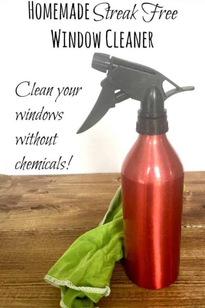 Homemade streak free window cleaner.