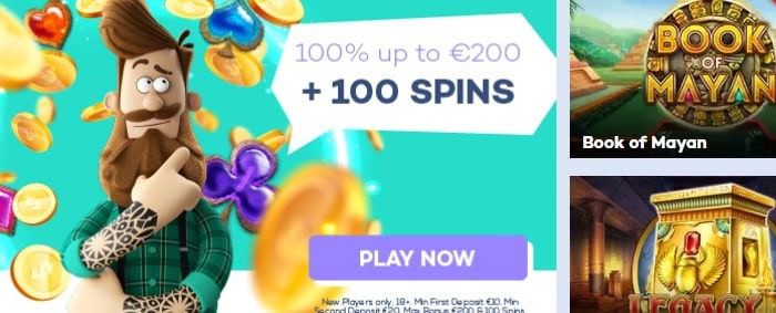 100 bonus spins on netent games