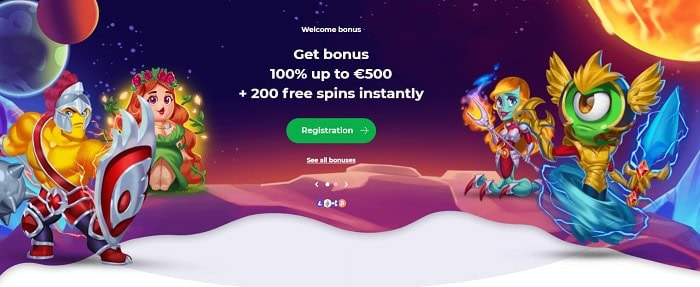 Claim 200 Free Spins and 100% Welcome Bonus