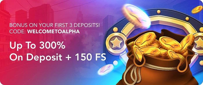 300% bonus and 150 FS on registration! 