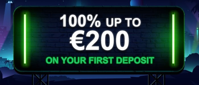 100% bonus on first deposit 