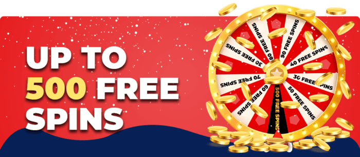 Win up to 500 free spins