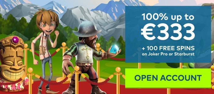 333 EUR welcome bonus 