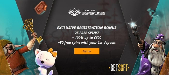 Superlines free spins bonus code 