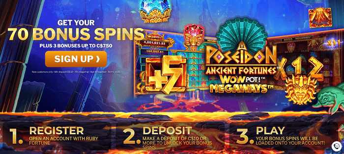 70 bonus spins up for grabs