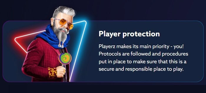 Playerz Casino Payments and Protection