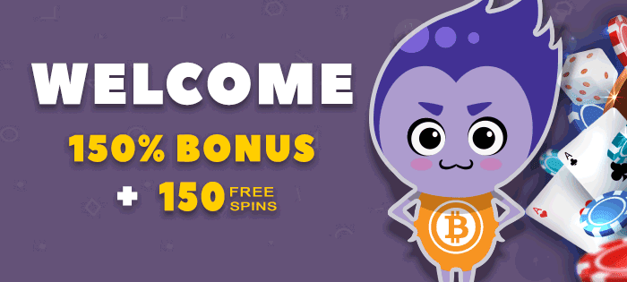 150% bonus and 150 free spins 