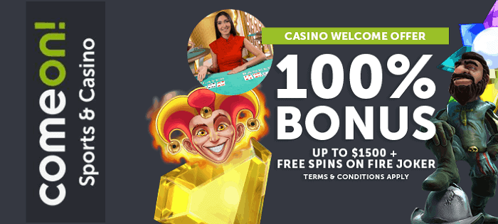 100% up to $1500 welcome bonus 