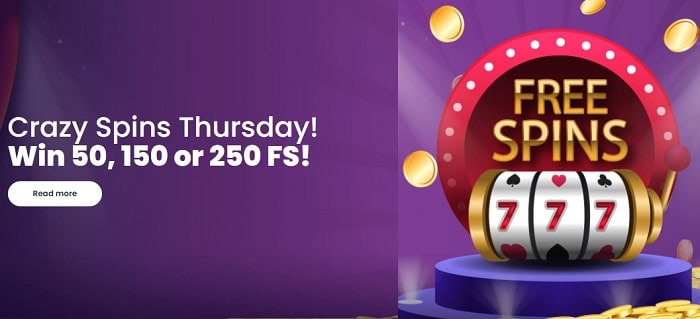 Win up to 250 free spins!