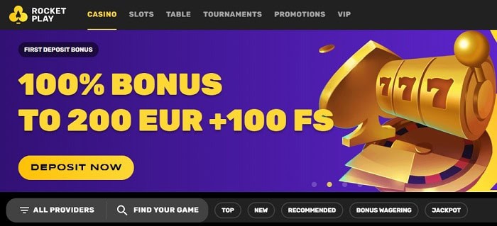 100% bonus on first deposit