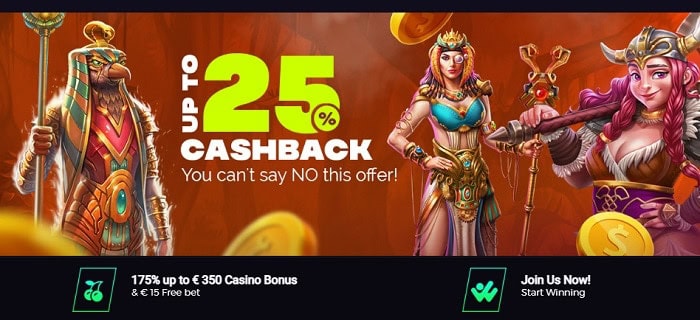 25% Cashback 