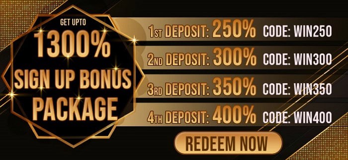 1300% welcome bonus