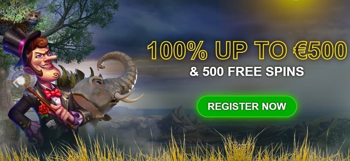 100% Bonus and 500 Freespins 