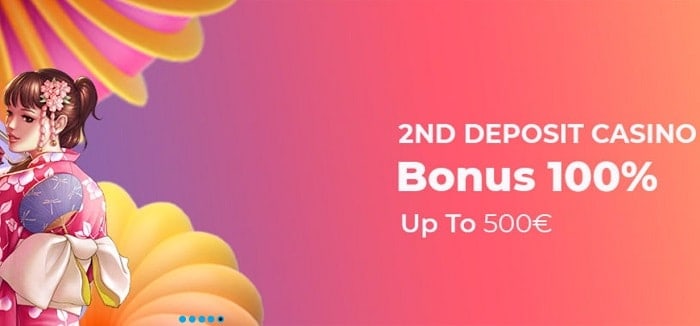 100% Second Deposit Bonus