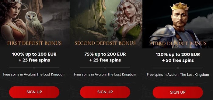 100% bonus and 25 free spins on first deposit