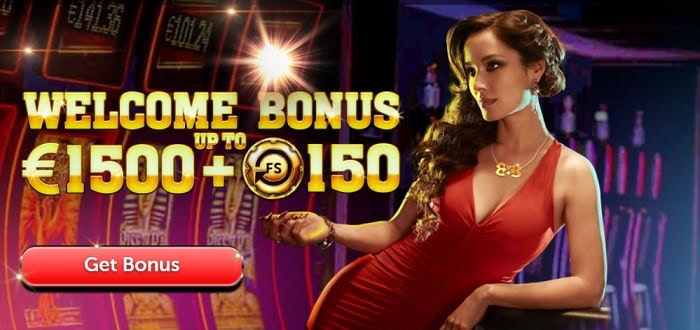 1500 EUR and 150 free spins 