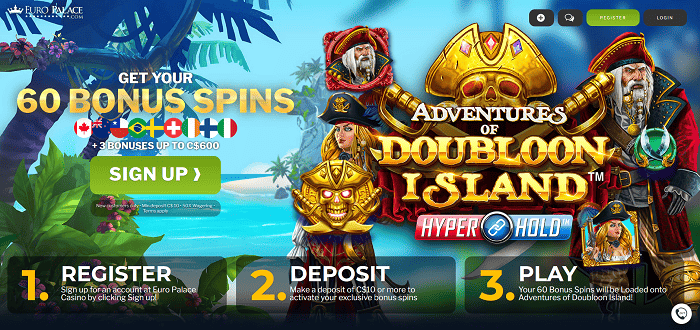 Claim 60 bonus spins on $10 deposit! 