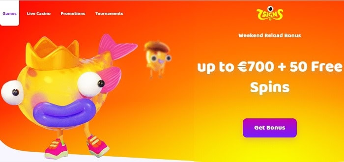 Get 700 euro and 50 free spins! 