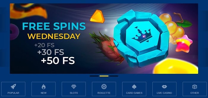 Golden Crown Casino Free Spins Wednesday 