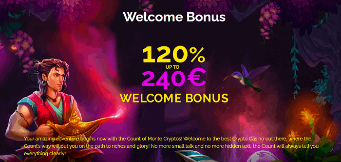 120% bonus and 50 gratis spins