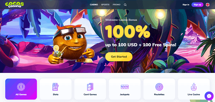 Cocos 100% bonus