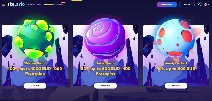 100% bonus up to 1000 EUR and 200 Free Spins 