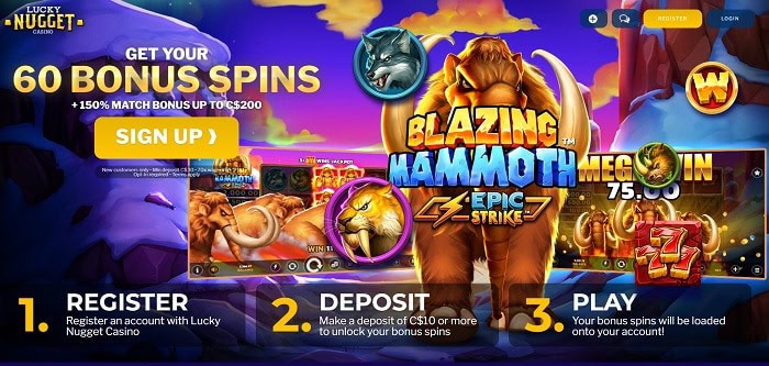 Blazing Mammoth Free Spins