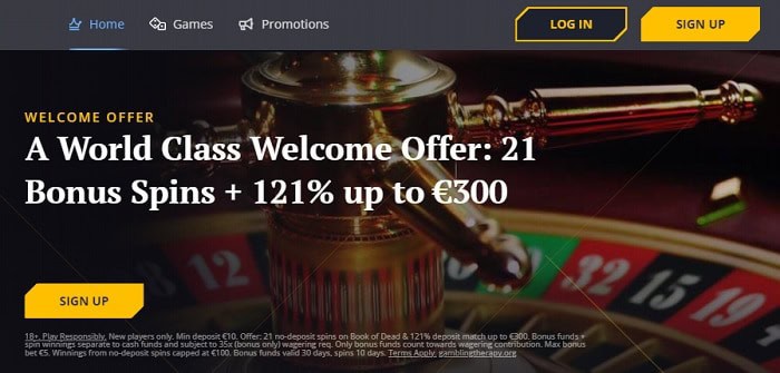 First Deposit Promo 121% Extra