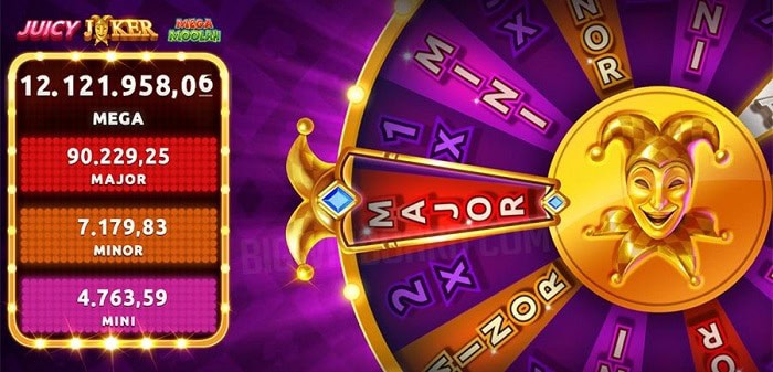 Juicy Joker Progressive Jackpot Wheel Feature