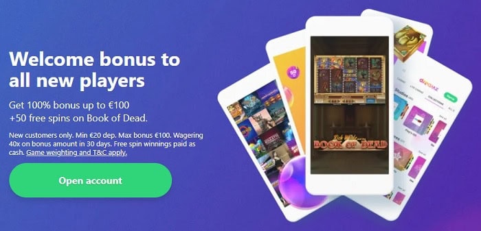 50 Free Spins on Book of Dead 