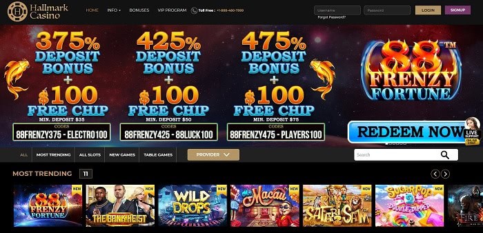 Hallmark Free Spins Bonus 