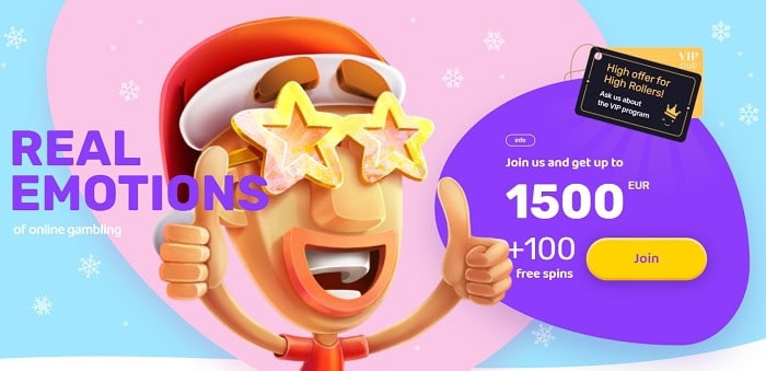 1500 EUR and 100 Free Spins 