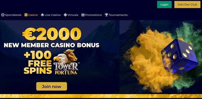 100 free spins on Tower Fortuna 