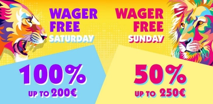 Wager-Free Saturday and Sunday 