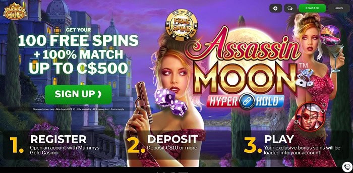 100 free chances on first deposit