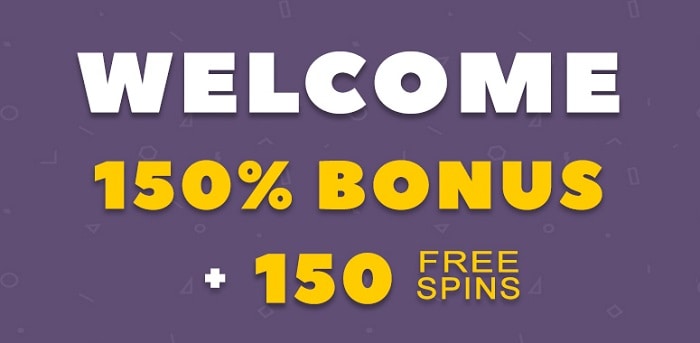 150 free spins and 1 BTC welcome bonus 