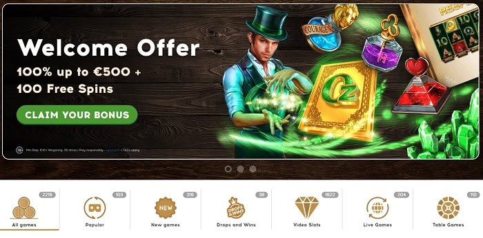 Get 500 EUR free credits after deposit! 