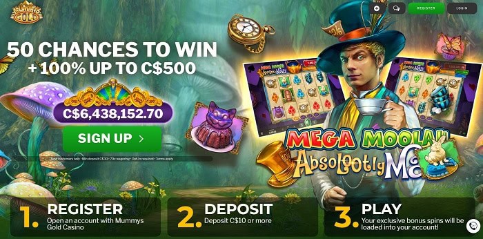 Get 50 free spins on jackpots! 