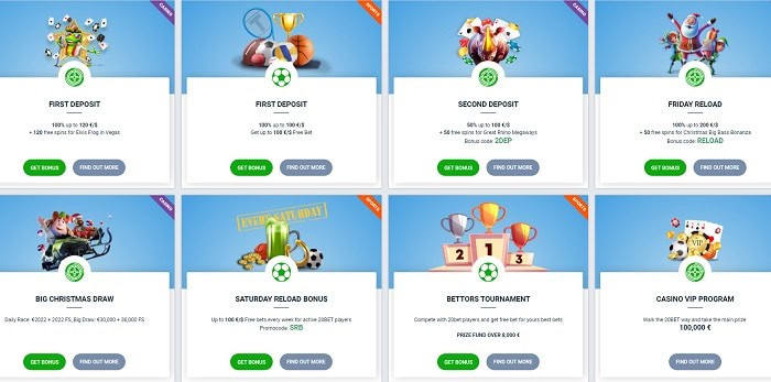 20 Bets Promotions