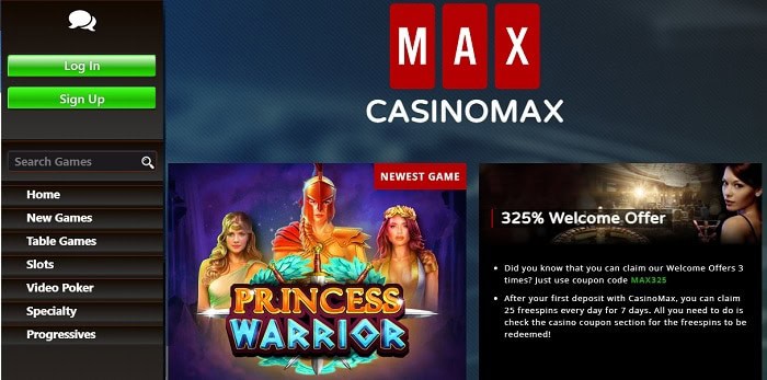 Casino Max free spins 