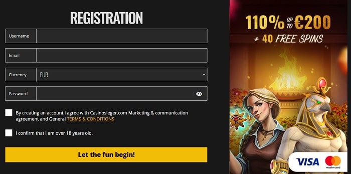 Bonus on Registration 