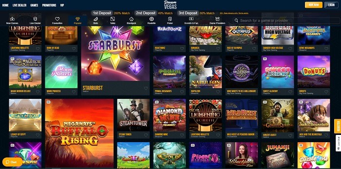 Dream Vegas Casino all best games and software 