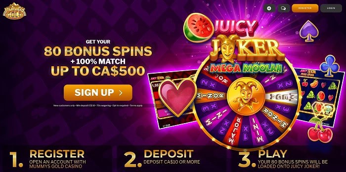 100 free chances on Juicy Joker Mega Moolah 