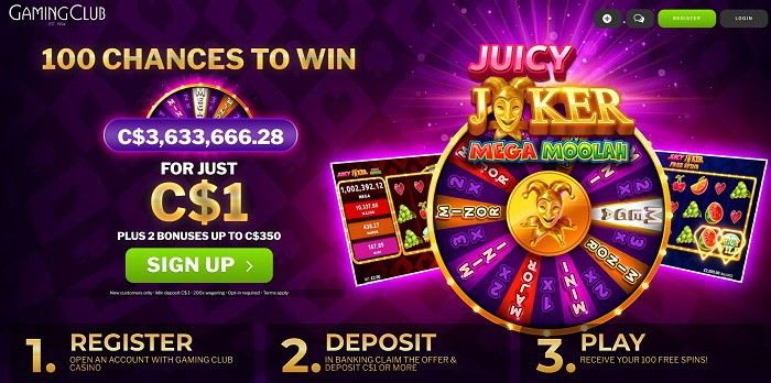 Juicy Joker Free Spins on $1 deposit