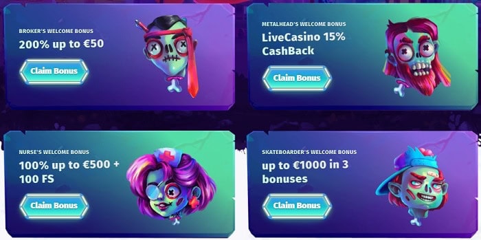 Welcome Bonuses and Free Spins on Registration 