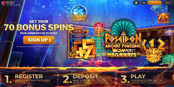 Register and Deposit to get 70 Free Spins! 