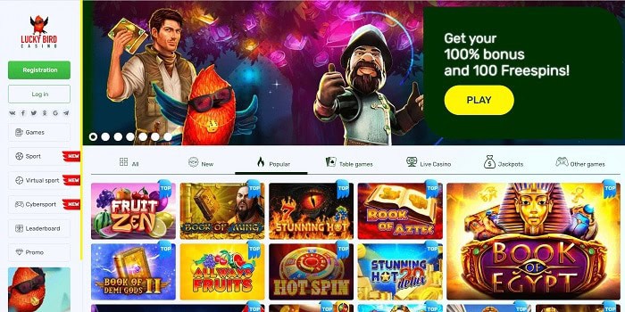 100% Bonus and 100 Free Spins