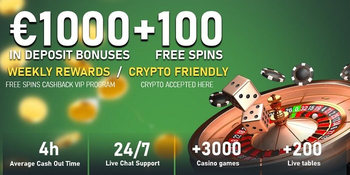 1000 EUR and 100 FS Welcome Bonus Pack 