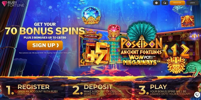 70 Bonus Spins on Registration! 