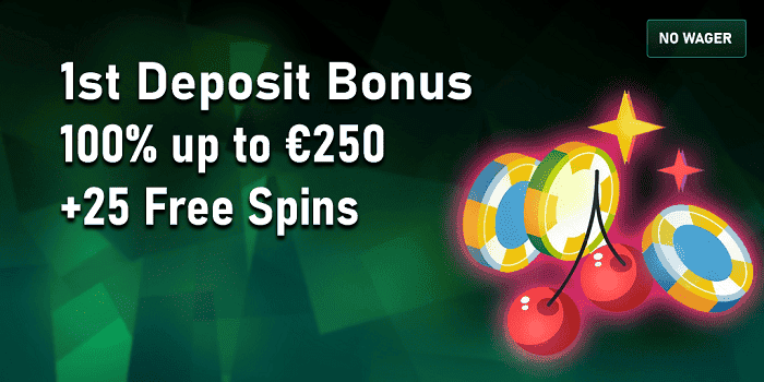 No-Wager Bonus on 1st deposit 